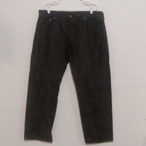 Levi 562 black denim loose taper